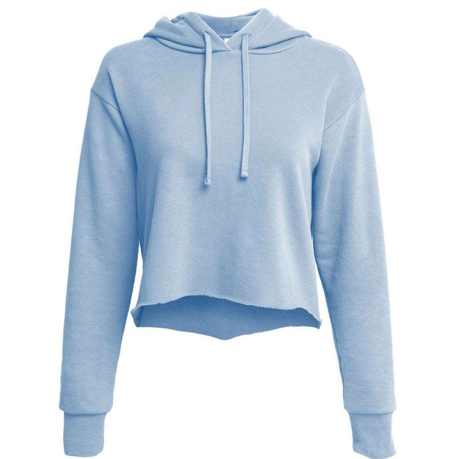 * Next Level Women'S Stonewash Denim Laguna Suede Hoodie | Sweatshirts