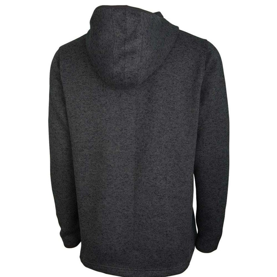 * Charles River Men'S Charcoal Heathered Fleece Quarter Zip Hoodie | Quarter Zips