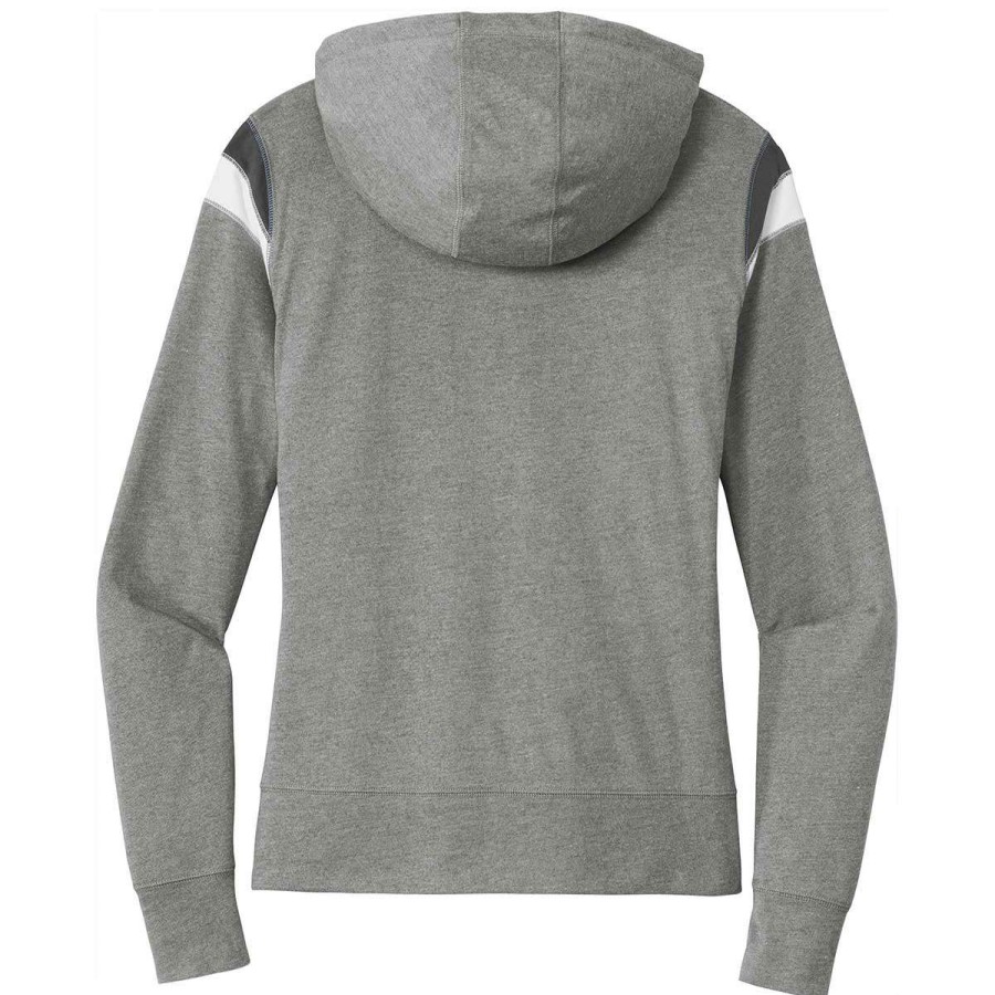 * New Era Women'S Shadow Grey Heather/Graphite/White Heritage Blend Varsity Hoodie | Sweatshirts