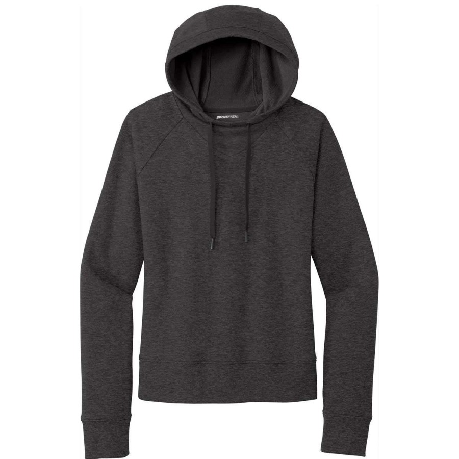 * Sport-Tek Women'S Heather Black Lightweight French Terry Pullover Hoodie | Sweatshirts