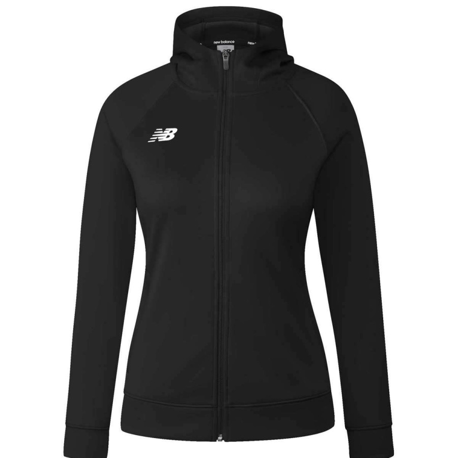 * New Balance Women'S Team Black Travel Hoodie | Full Zips