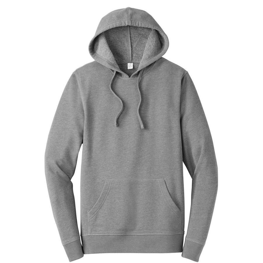 * Alternative Apparel Men'S Heather Grey Rider Blended Fleece Pullover Hoodie | Sweatshirts