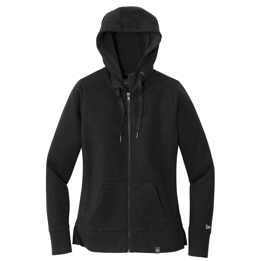 * New Era Women'S Black French Terry Full-Zip Hoodie | Full Zips