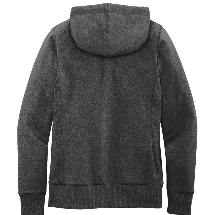 * District Women'S Charcoal Heather Re-Fleece Full-Zip Hoodie | Full Zips