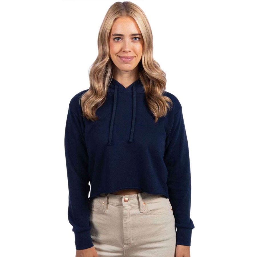 * Next Level Women'S Midnight Navy Laguna Suede Hoodie | Sweatshirts