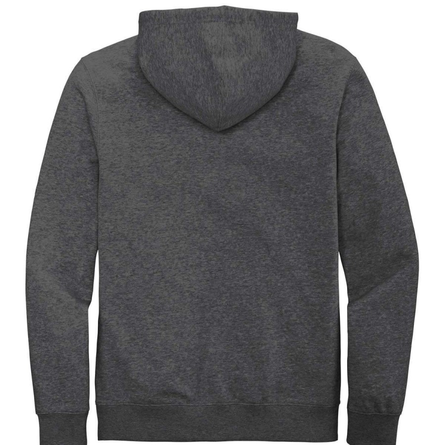 * District Men'S Heathered Charcoal V.I.T. Fleece Full-Zip Hoodie | Full Zips