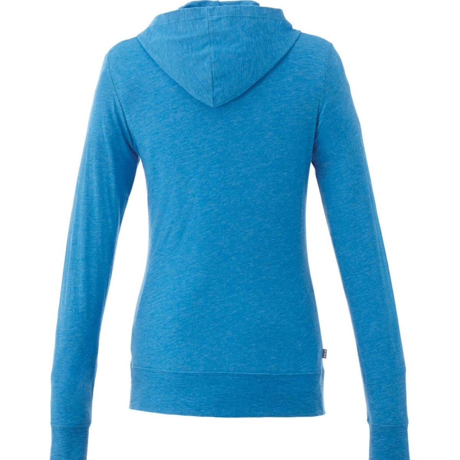 * Elevate Women'S Olympic Blue Heather Howson Knit Hoodie | Sweatshirts