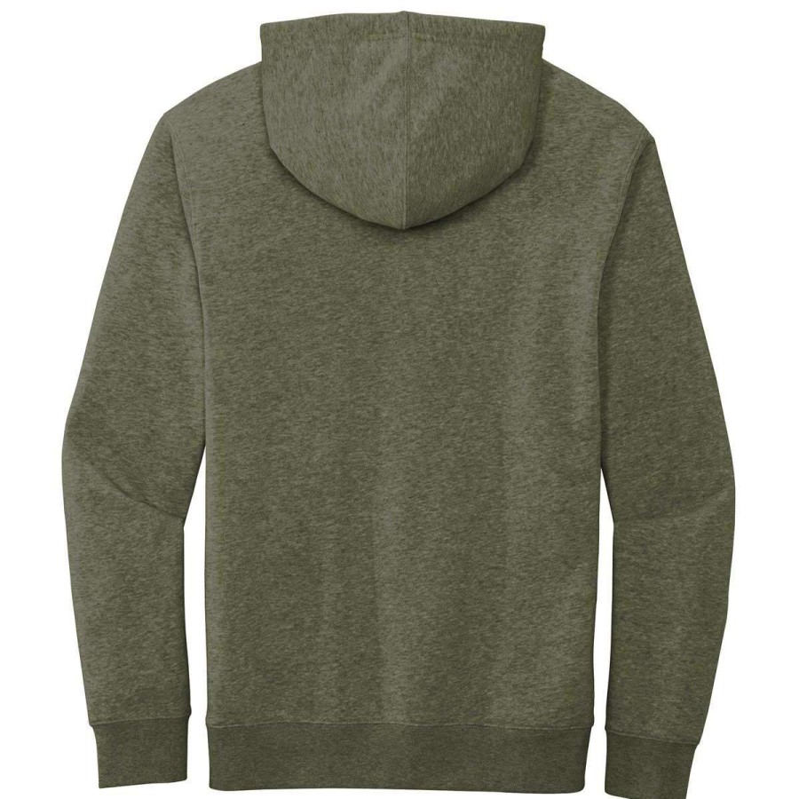 * District Men'S Heathered Olive V.I.T. Fleece Hoodie | Sweatshirts