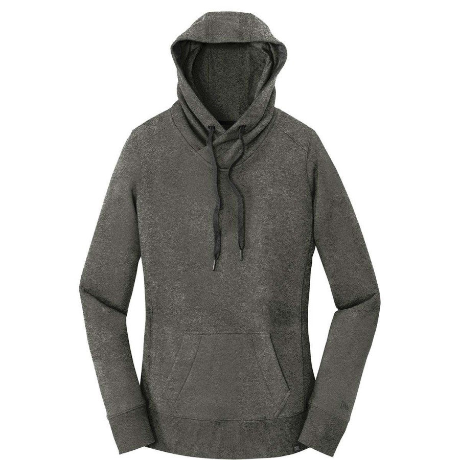 * New Era Women'S Black Twist French Terry Pullover Hoodie | Sweatshirts