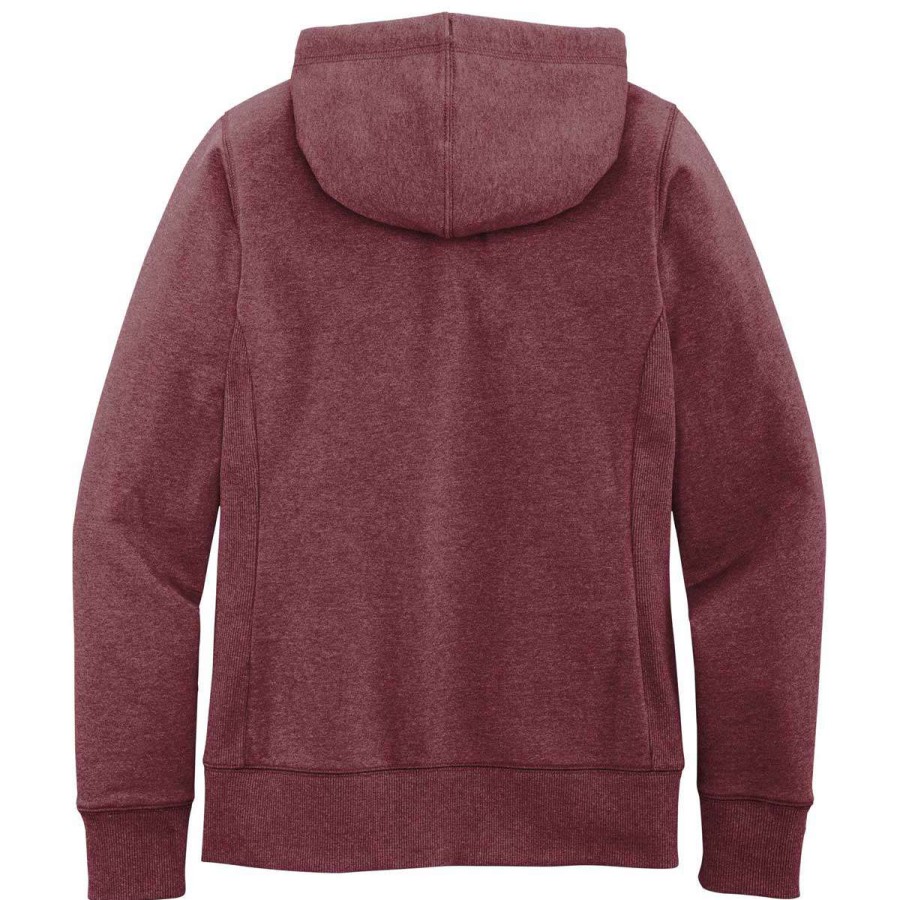 * District Women'S Maroon Heather Re-Fleece Full-Zip Hoodie | Full Zips