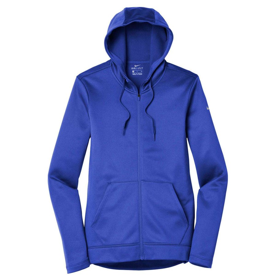 * Nike Women'S Game Royal Therma-Fit Full-Zip Fleece Hoodie | Full Zips