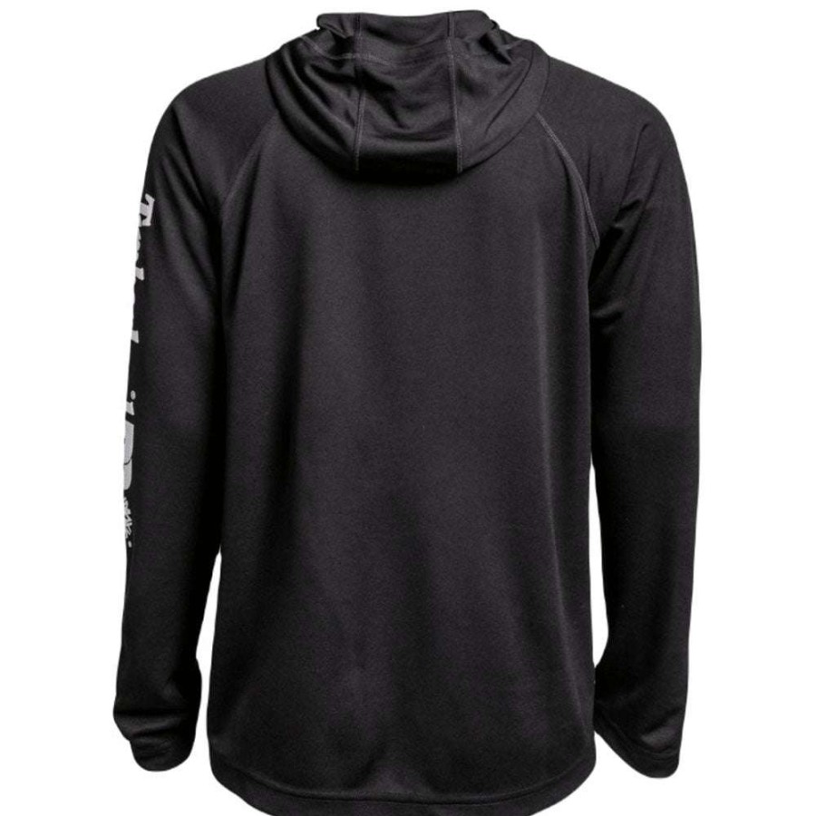 * Timberland Men'S Jet Black Wicking Good Long Sleeve Hoodie | Sweatshirts