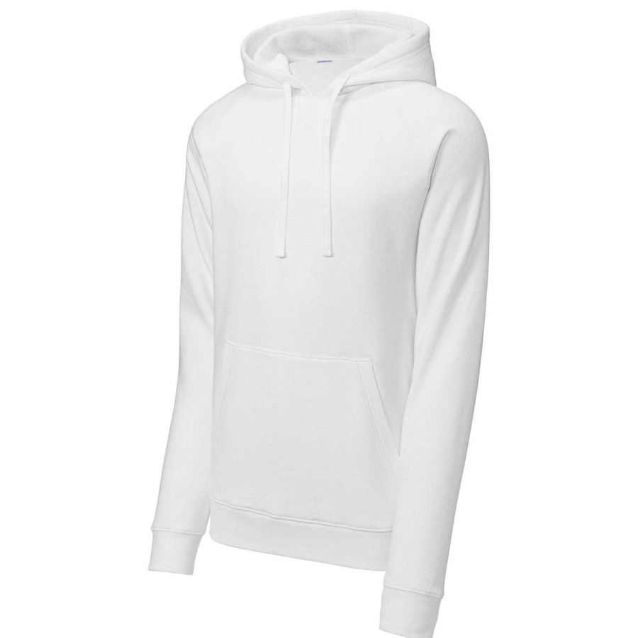 * Sport-Tek Men'S White Drive Fleece Pullover Hoodie | Sweatshirts