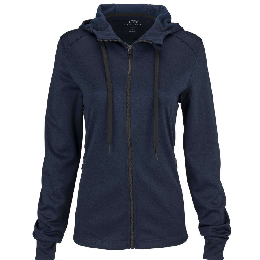 * Vantage Women'S Navy Street Hoodie | Full Zips