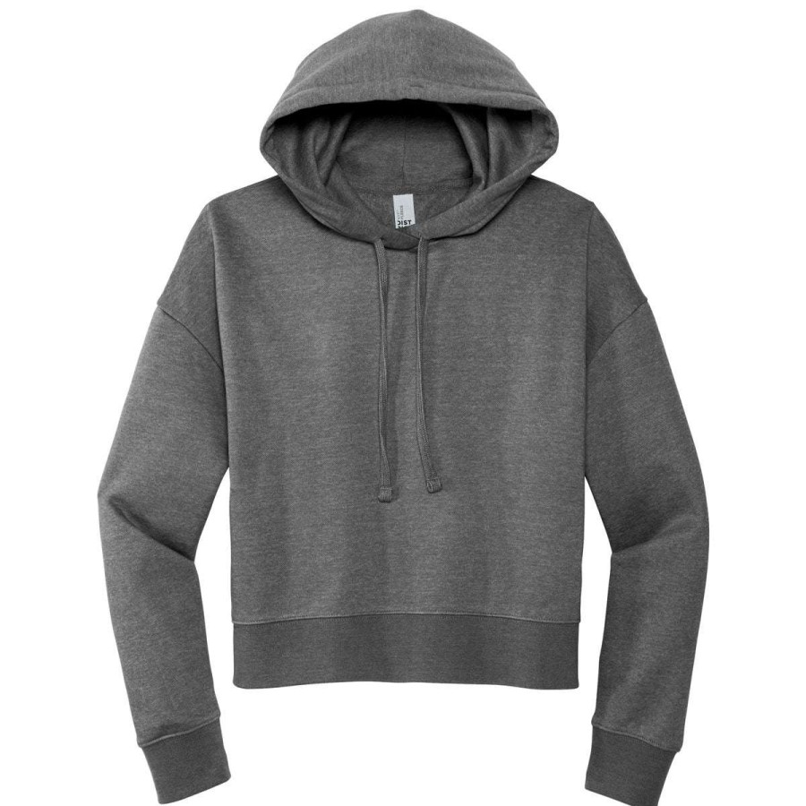 * District Women'S Heathered Charcoal V.I.T Fleece Hoodie | Sweatshirts