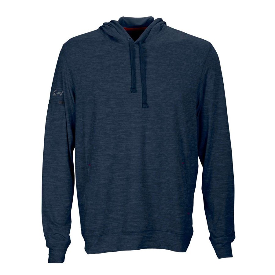 * Greg Norman Men'S Navy Heather Attack Life Uni Heather Pullover Hoodie | Sweatshirts