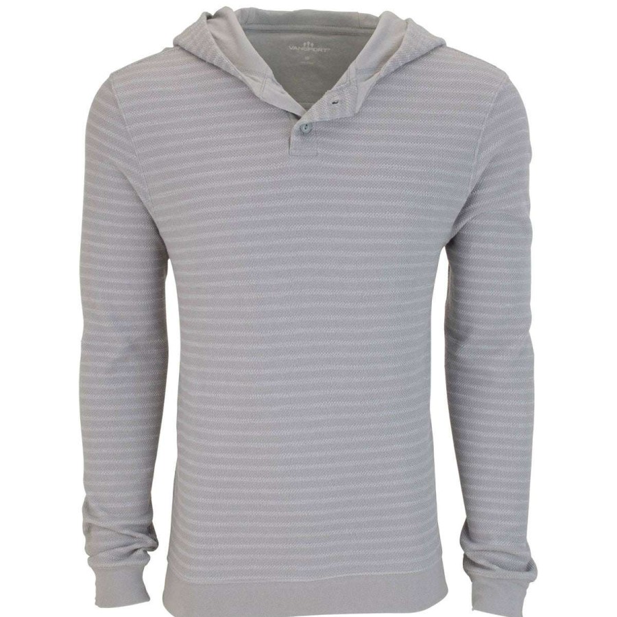 * Vantage Men'S Grey/White Baja Hoodie | Sweatshirts