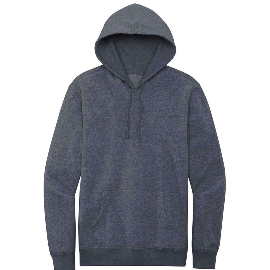 * District Men'S Heathered Navy V.I.T. Fleece Hoodie | Sweatshirts