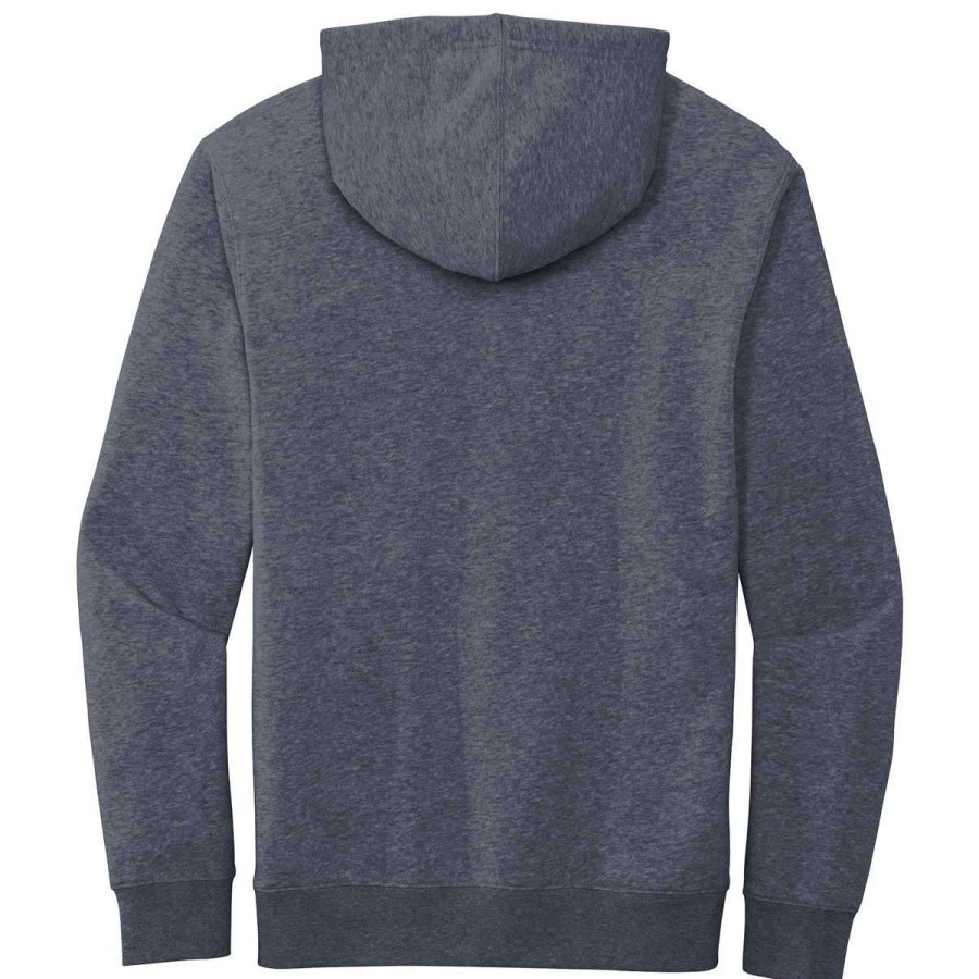 * District Men'S Heathered Navy V.I.T. Fleece Hoodie | Sweatshirts