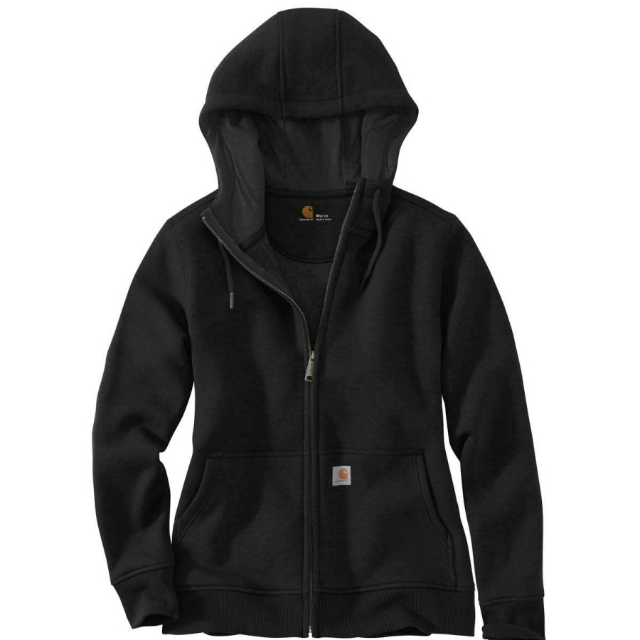 * Carhartt Women'S Black Clarksburg Full Zip Hoodie | Full Zips