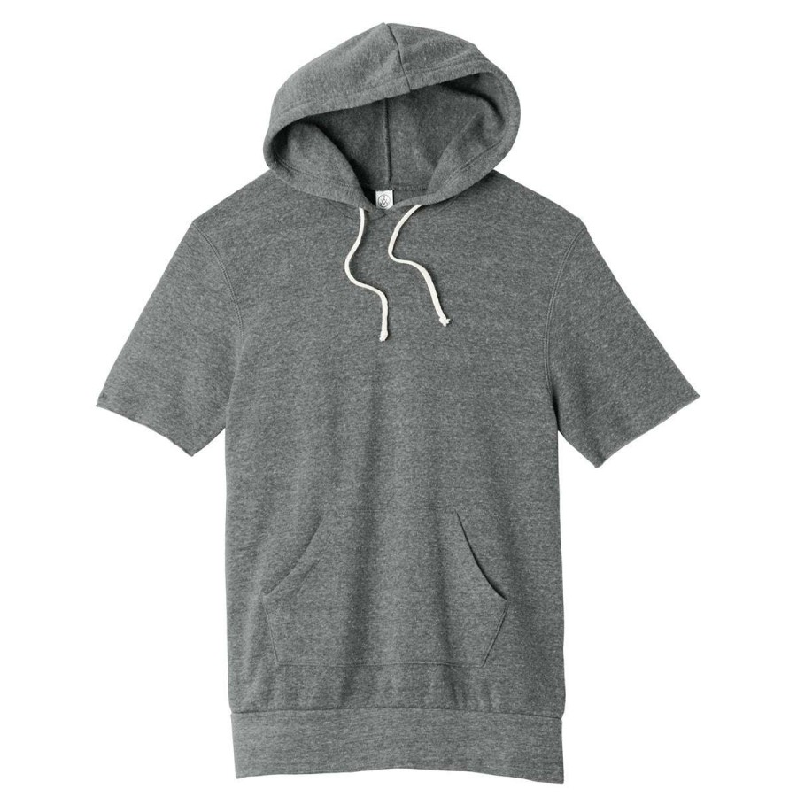 * Alternative Apparel Men'S Eco Grey Eco-Fleece Baller Pullover Hoodie | Sweatshirts