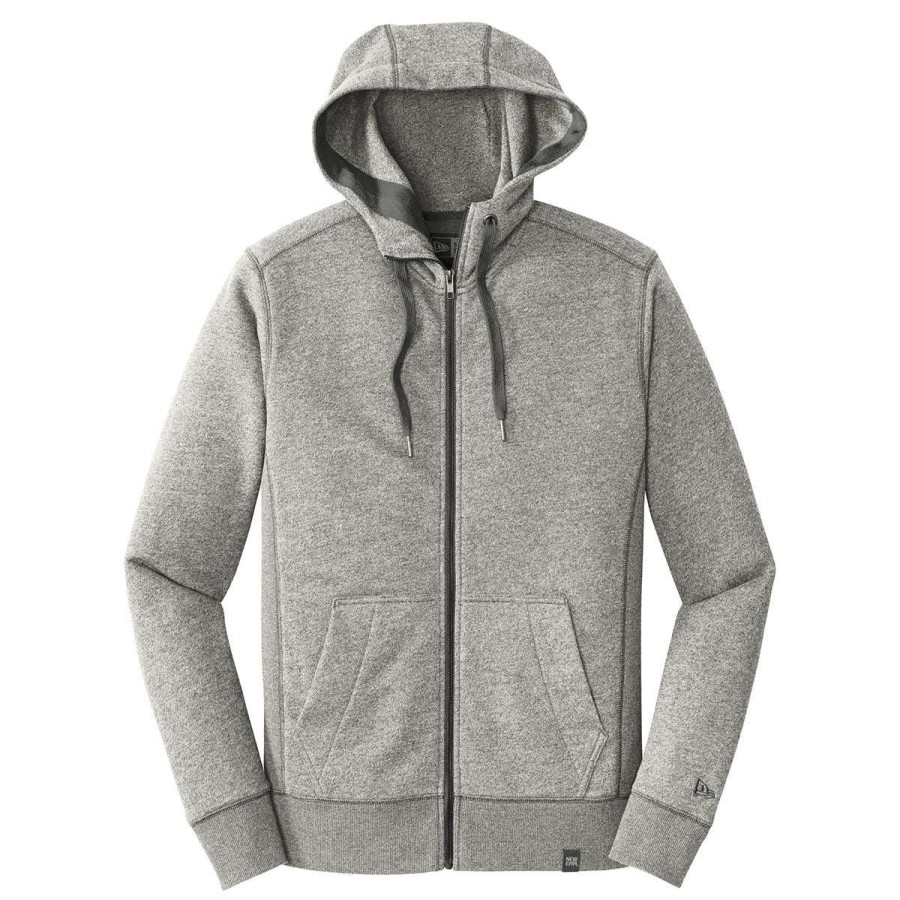 * New Era Men'S Light Graphite Twist French Terry Full-Zip Hoodie | Full Zips