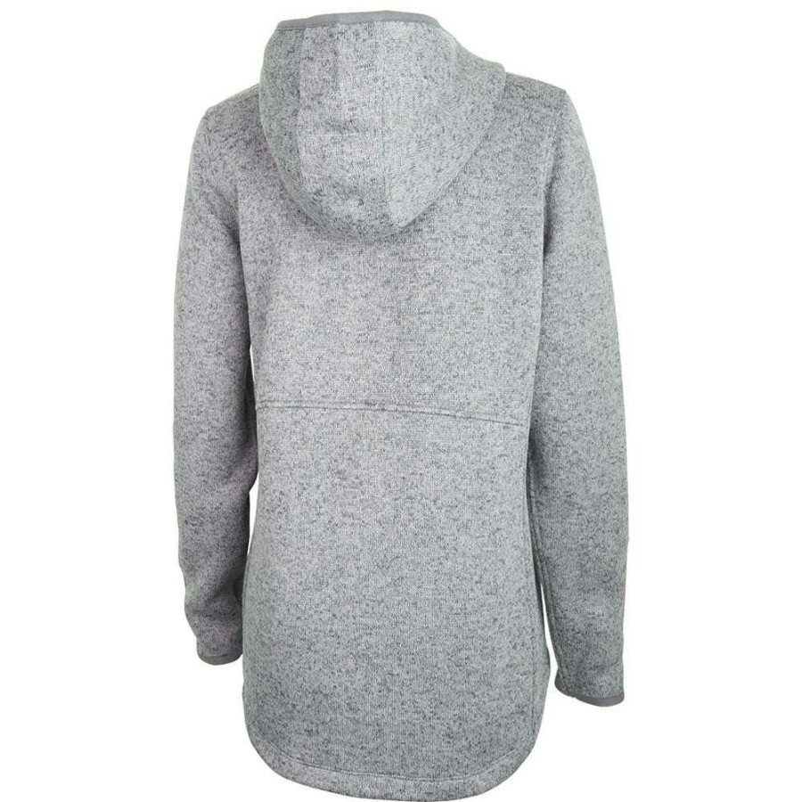 * Charles River Women'S Light Grey Heathered Fleece Quarter Zip Hoodie | Quarter Zips