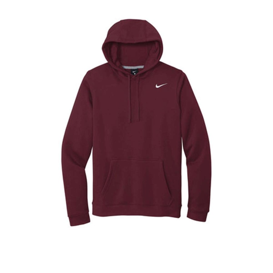 * Nike Dark Maroon Club Fleece Pullover Hoodie | Sweatshirts