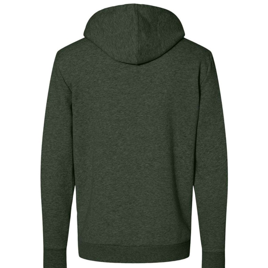 * Alternative Apparel Men'S Varsity Green Eco-Cozy Fleece Zip Hoodie | Full Zips