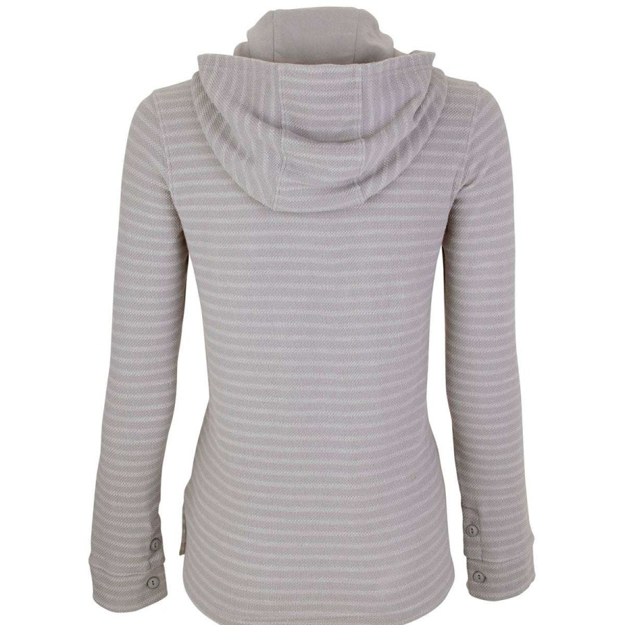 * Vantage Women'S Grey/White Baja Hoodie | Sweatshirts