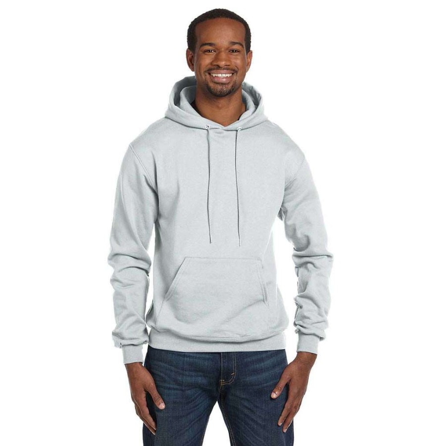 * Champion Men'S Silver Grey Hoodie | Sweatshirts