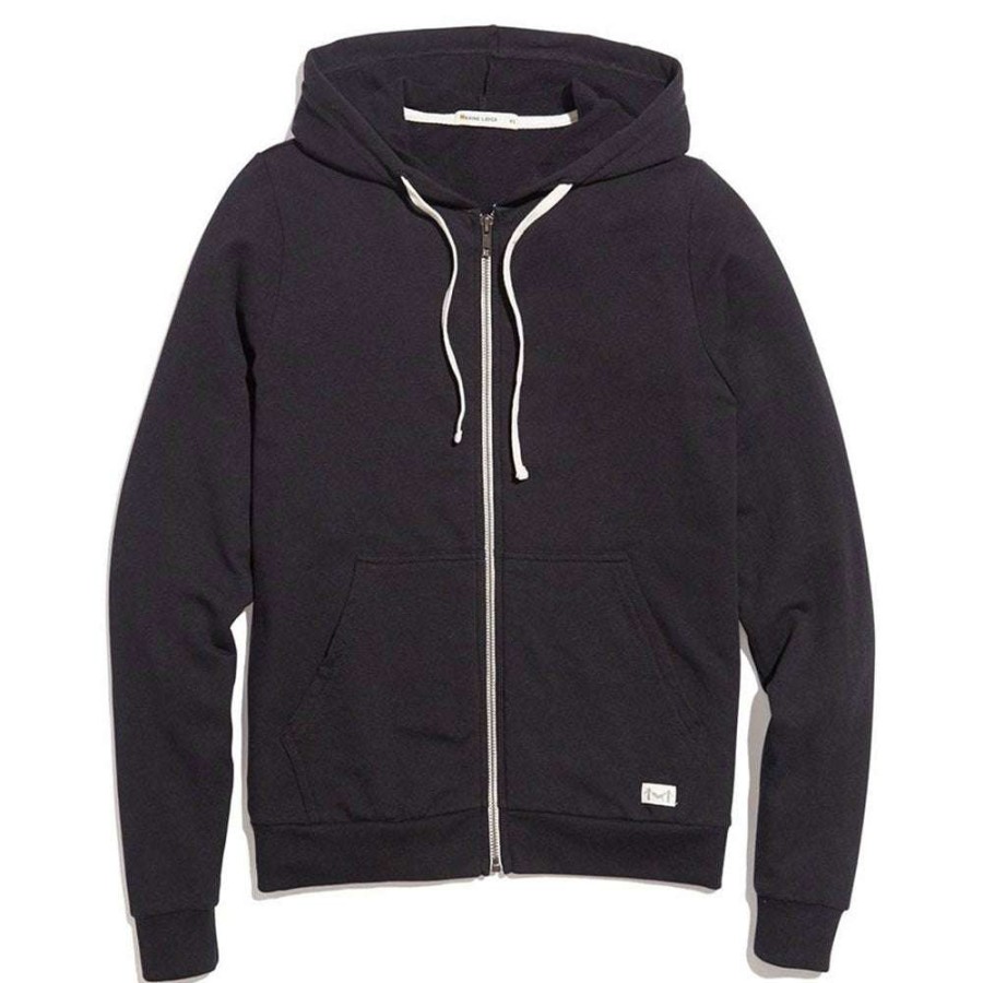 * Marine Layer Women'S Black Afternoon Hoodie | Full Zips