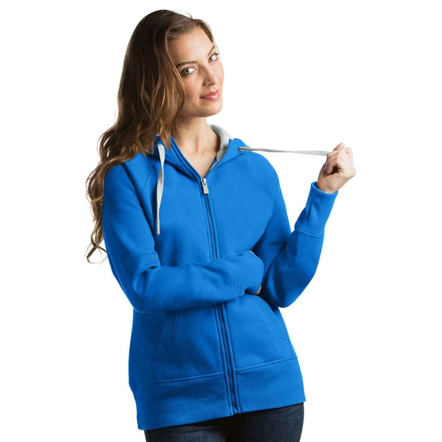 * Antigua Women'S Bright Blue Victory Hoodie | Full Zips