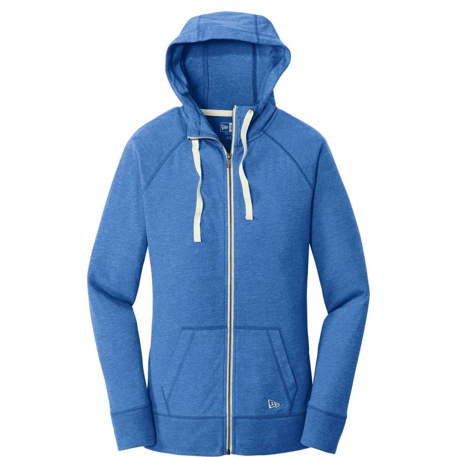 * New Era Women'S Royal Heather Sueded Cotton Full Zip Hoodie | Full Zips