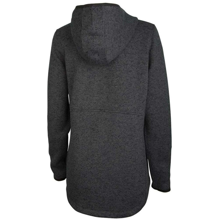 * Charles River Women'S Charcoal Heathered Fleece Quarter Zip Hoodie | Quarter Zips