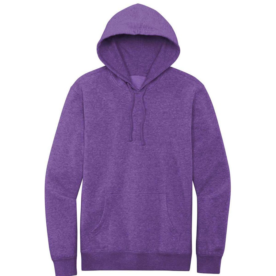 * District Men'S Heathered Purple V.I.T. Fleece Hoodie | Sweatshirts