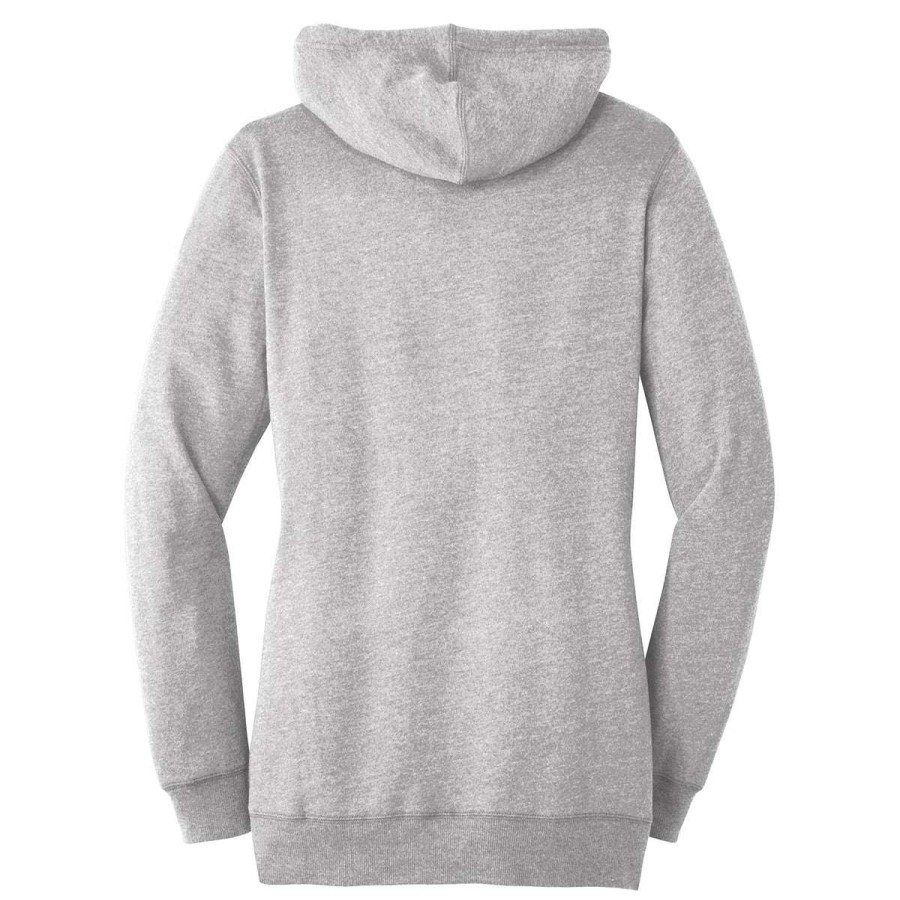 * District Women'S Heathered Grey Lightweight Fleece Hoodie | Sweatshirts