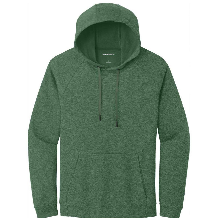 * Sport-Tek Men'S Forest Green Heather Lightweight French Terry Pullover Hoodie | Sweatshirts