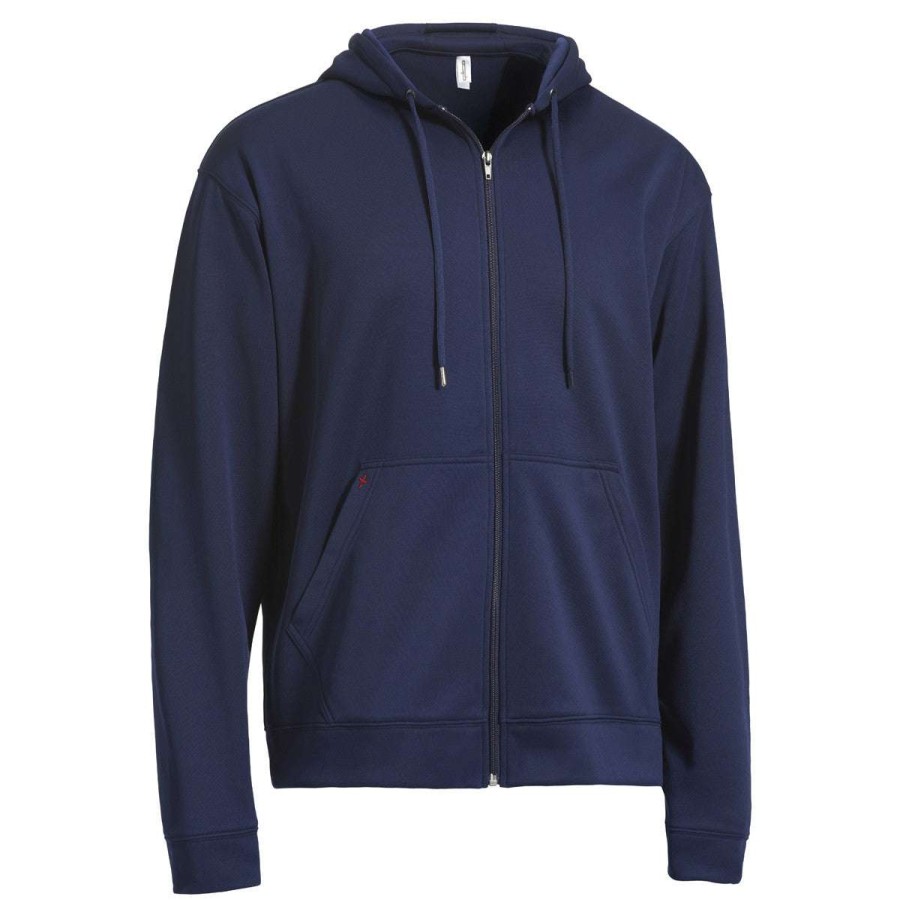 * Expert Men'S Navy Tec Full Zip Hoodie | Full Zips