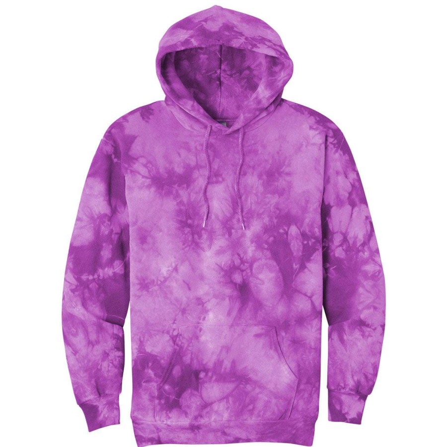 * Port & Company Men'S Purple Crystal Tie-Dye Pullover Hoodie | Sweatshirts