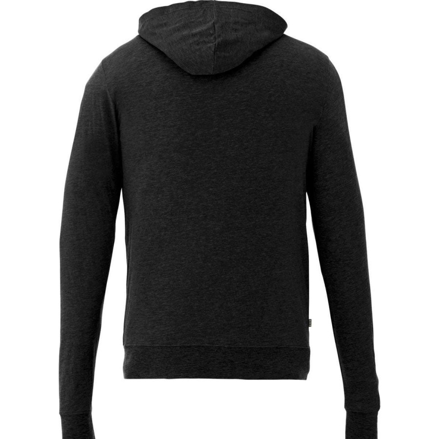 * Elevate Men'S Black Garner Knit Full Zip Hoodie | Full Zips