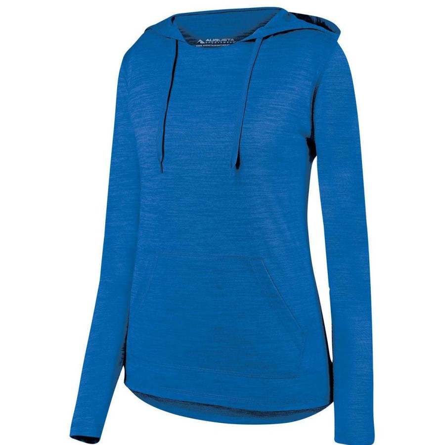 * Augusta Sportswear Women'S Royal Shadow Tonal Heather Hoodie | Sweatshirts