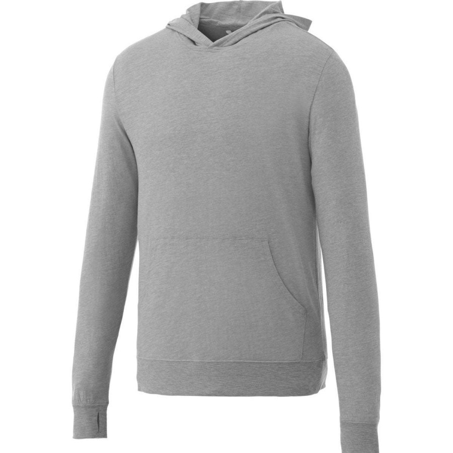 * Elevate Men'S Heather Grey Howson Knit Hoodie | Sweatshirts