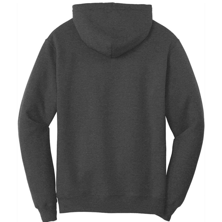 * Port & Company Men'S Dark Heather Grey Tall Core Fleece Pullover Hoodie | Sweatshirts