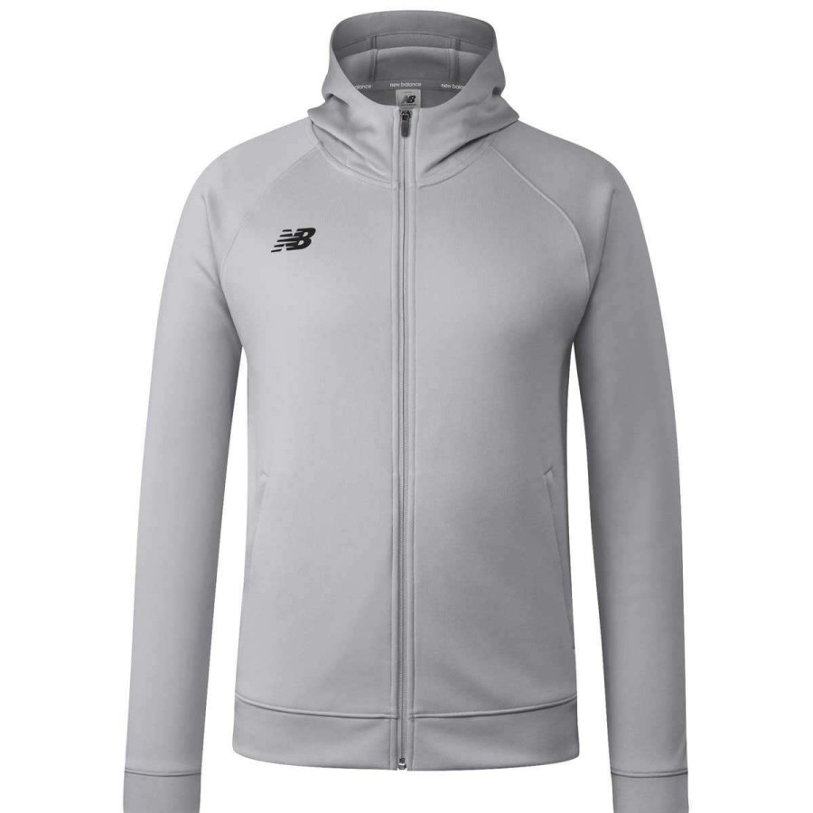 * New Balance Men'S Light Grey Travel Hoodie | Full Zips