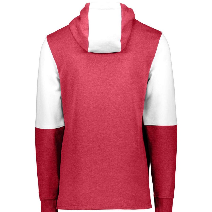 * Holloway Men'S Scarlet Heather/White Ivy League Team Hoodie | Sweatshirts