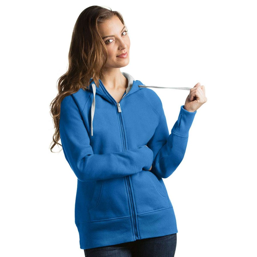 * Antigua Women'S Columbia Blue Victory Hoodie | Full Zips