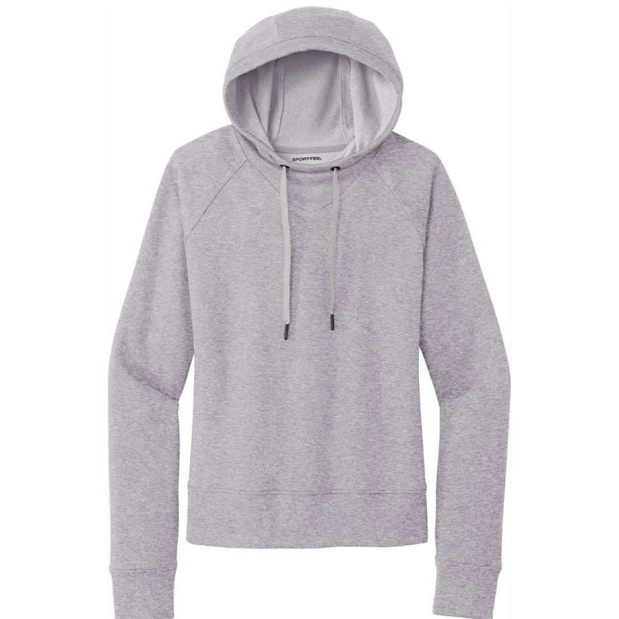 * Sport-Tek Women'S Heather Grey Lightweight French Terry Pullover Hoodie | Sweatshirts