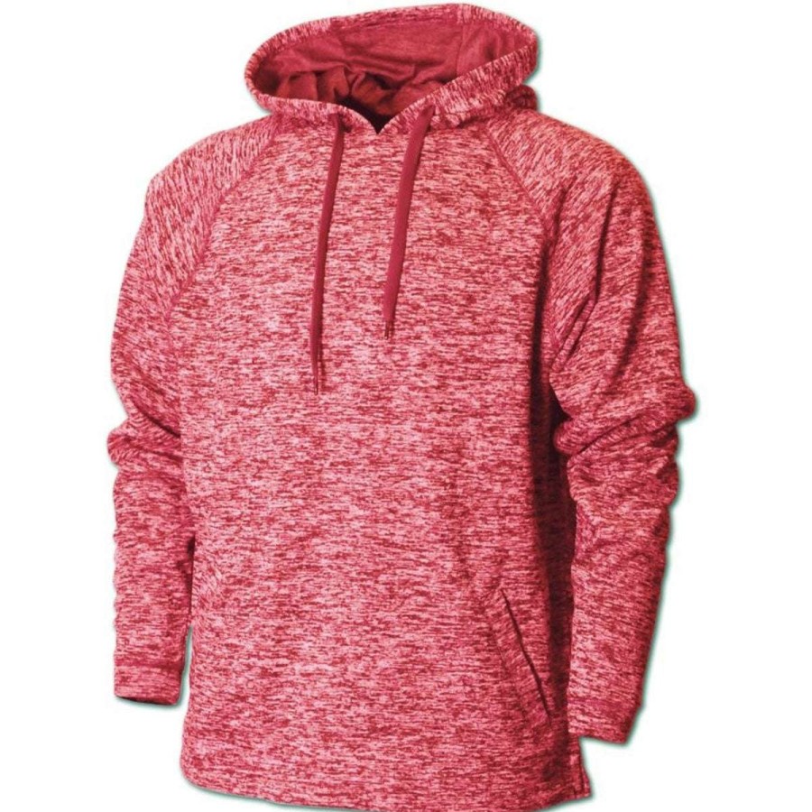 * Baw Men'S Red Vintage Heather Hoodie | Sweatshirts