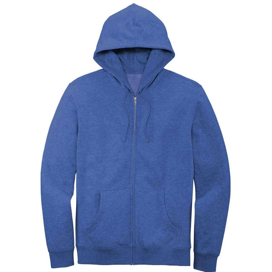 * District Men'S Royal Frost V.I.T. Fleece Full-Zip Hoodie | Full Zips